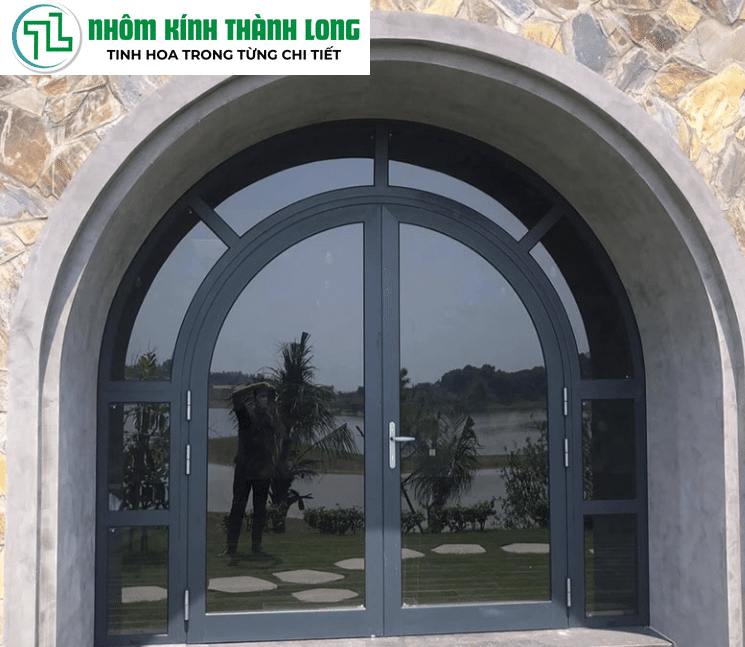 gia công uốn vòm khung nhôm cho cửa vòm