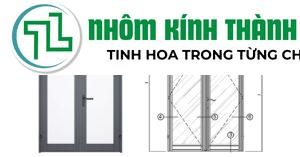 cửa nhôm xingfa 2 cánh cho nhà phố